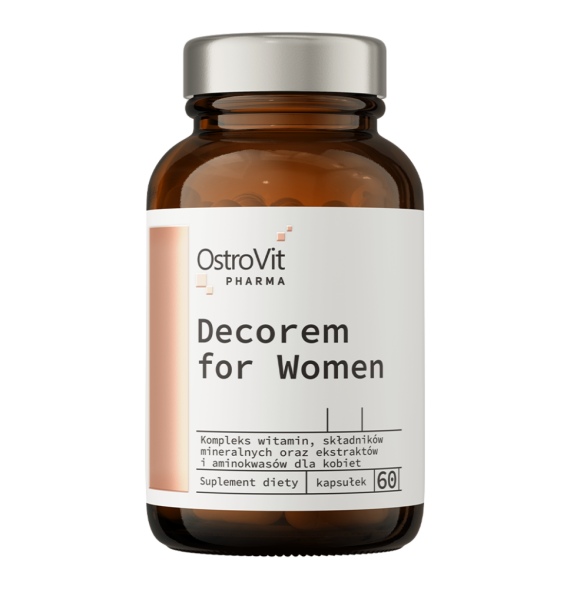 Decorem For Women 60 kapsułek - Kompleksowy suplement diety dla kobiet, zawierający 25 różnych substancji : OstroVit Pharma