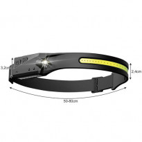 Latarka czołowa LED COB XPE USB Trizand