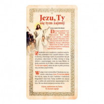 Domowy akt zawierzenia "Jezu, Ty się tym zajmij". Obrazek na drewnie