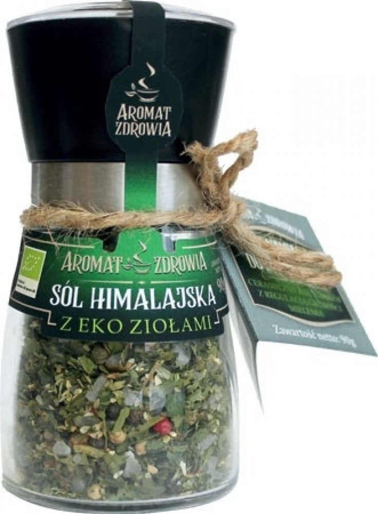 Sól himalajska z eko ziołami (w młynku) 90g