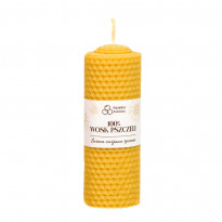 Świeca zwijana z wosku pszczelego, 13 cm, śr. 5 cm - Pasieka rodzinna