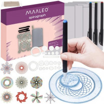 Spirograf - zestaw do rysowania + szablony, długopisy : Maaleo