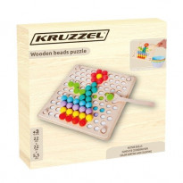 Układanka drewniana - Kulki, koraliki, puzzle drewniane, mozaika dla dzieci : Kruzzel