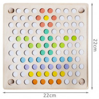 Układanka drewniana - Kulki, koraliki, puzzle drewniane, mozaika dla dzieci : Kruzzel