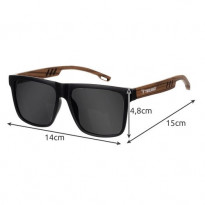 Okulary przeciwsłoneczne polaryzacyjne, drewniane, męskie, damskie, UV400 + etui : Trizand