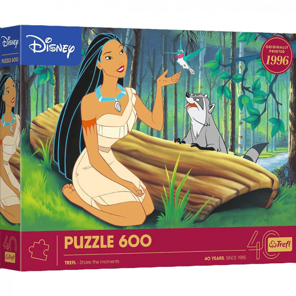 Puzzle Pocahontas, 600 elementów - grafiki Disneya - Trefl : Gry i zabawy dla dzieci