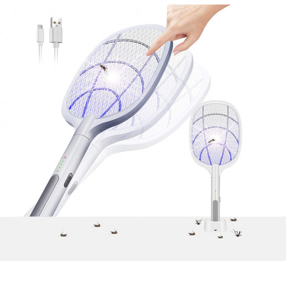 Elektryczna łapka na muchy + lampa UV, kolor biały