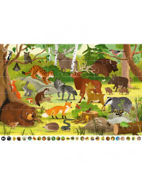 Zwierzęta lasu. Puzzle interaktywne KAKADU