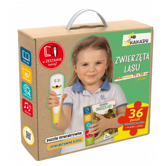 Pióro KAKADU + Puzzle Zwierzęta lasu