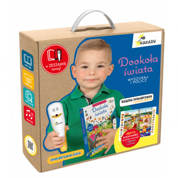 Pióro KAKADU + książka Dookoła świata - Jupi Jo!