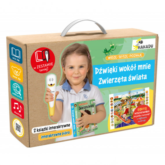 Pióro KAKADU + książka Zwierzęta świata - Jupi Jo!