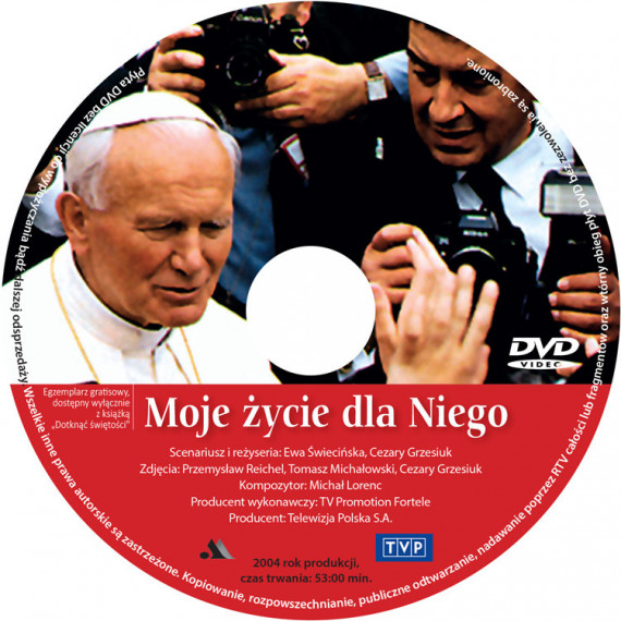 Moje życie dla niego - film dokumentalny DVD