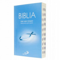 Biblia "z rybką" - oprawa miękka, niebieska z paginatorami