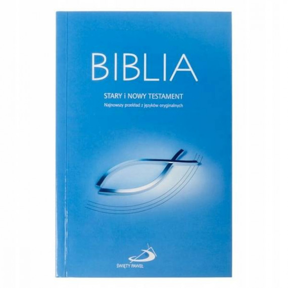 Biblia "z rybką" - oprawa miękka, niebieska z paginatorami