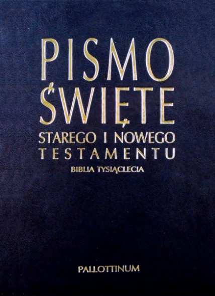 Pismo Święte St. i Nw. Testamentu - Biblia Tysiąclecia - ekooprawa granatowa